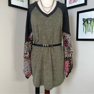 🌿 First Love by Lovelyn Raglan Mixed Media Top